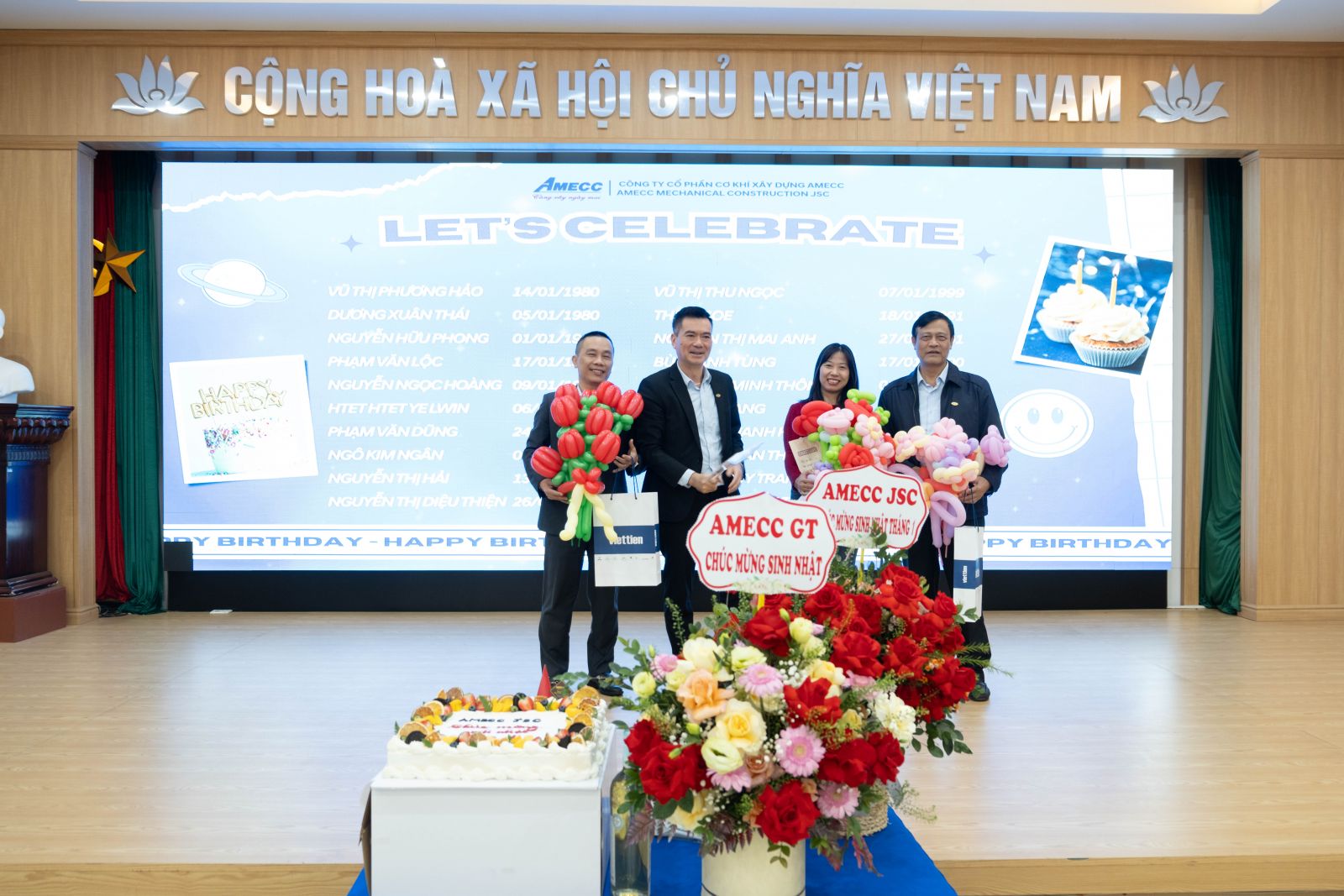 Công Ty Amecc Rộn Ràng Tiệc Chúc Mừng Sinh Nhật Thành Viên Tháng 01/2026