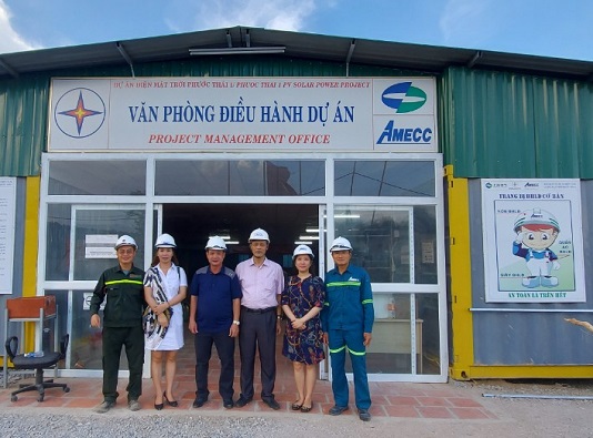 AMECC TRADE UNION VISITED & ENCOURAGED THE EMPLOYEES IN PHUOC THAI 1 SOLAR POWER PROJECT