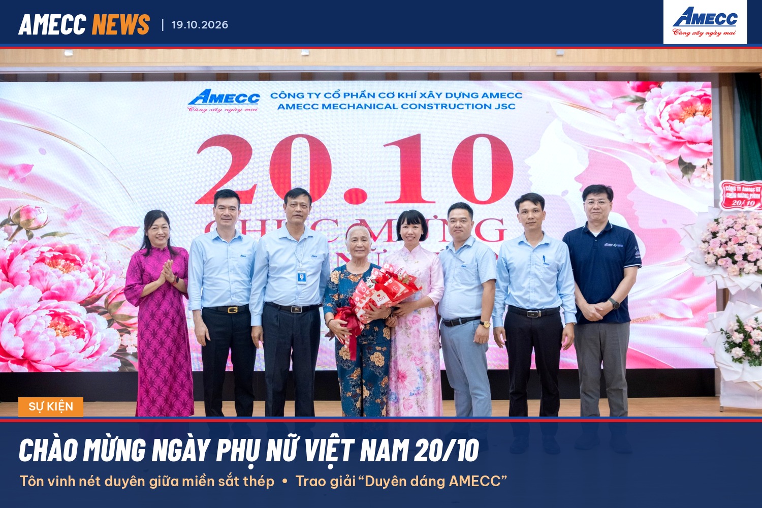 Chào mừng Ngày Phụ nữ Việt Nam 20/10 – Tôn vinh nét duyên giữa miền sắt thép AMECC