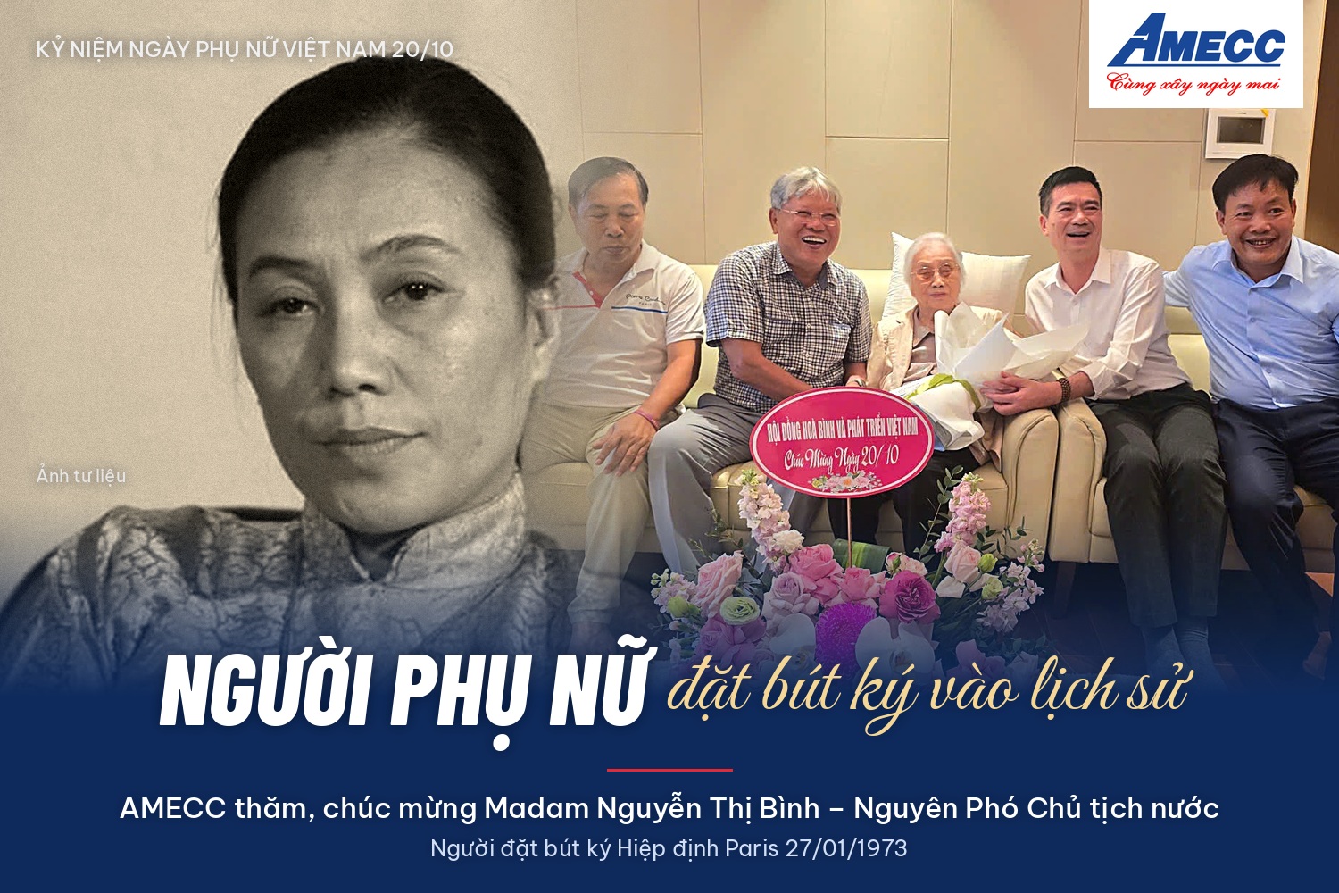 AMECC thăm, chúc mừng Madam Nguyễn Thị Bình nhân Ngày Phụ nữ Việt Nam 20/10