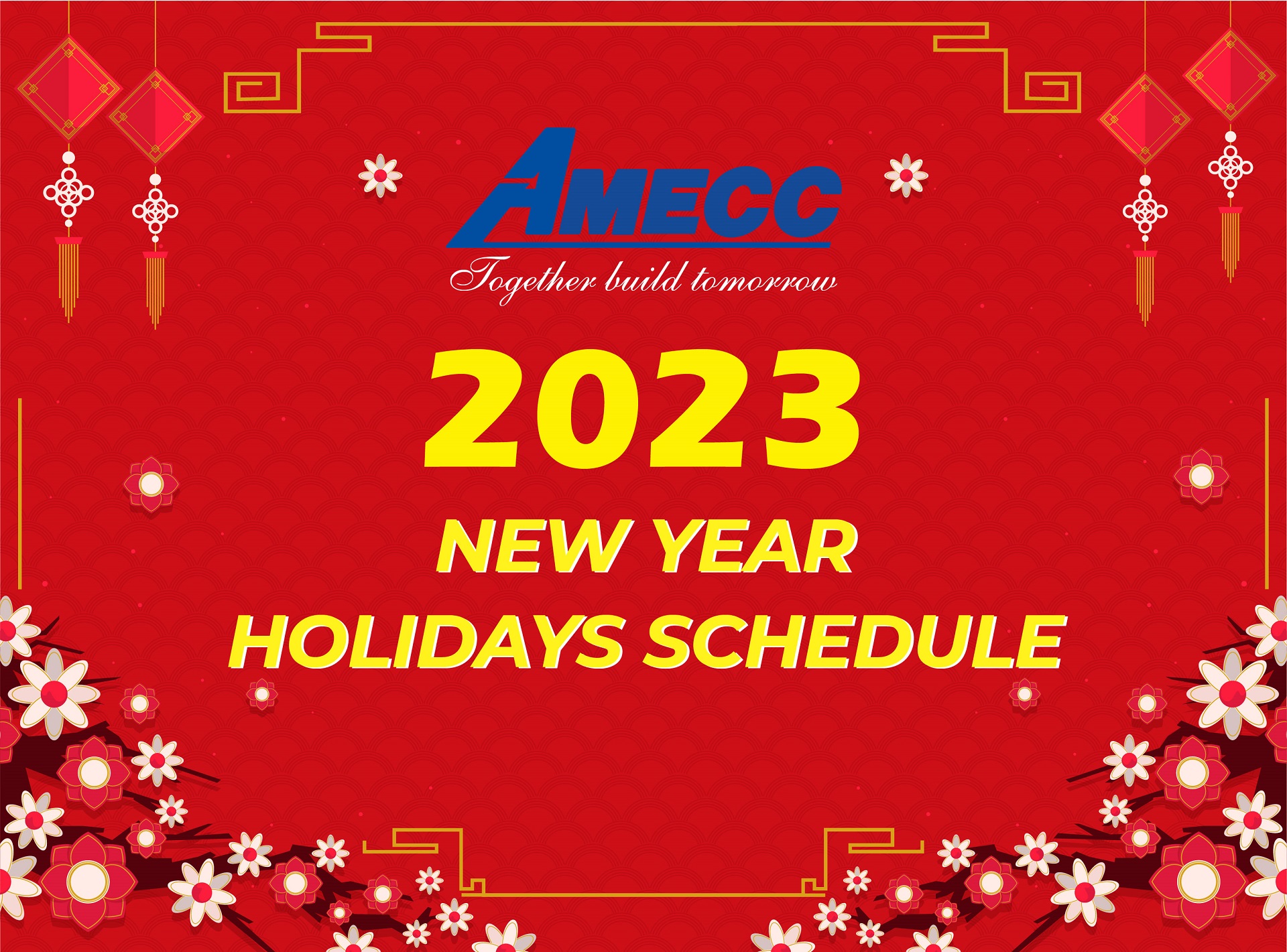 2023 New Year Holidays Schedule