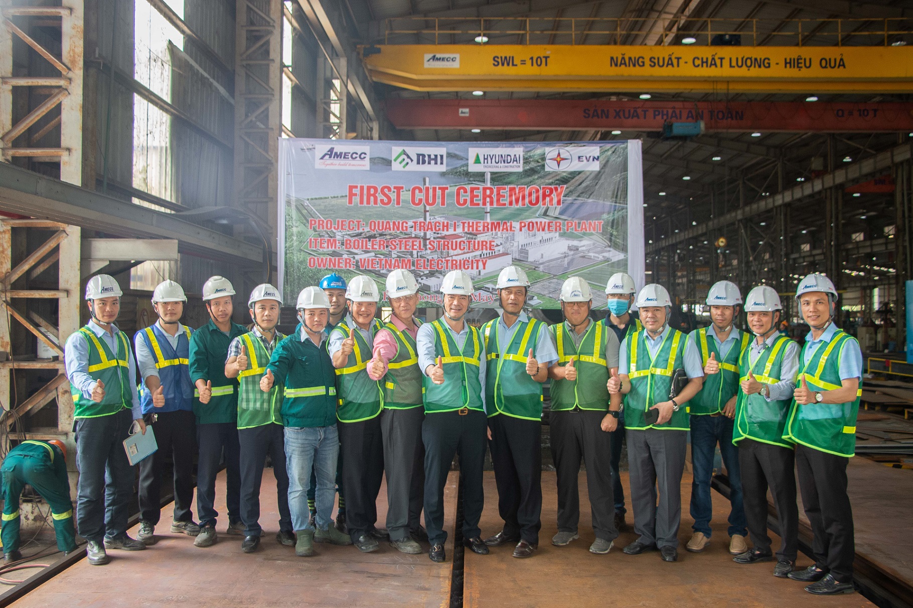 The organization of the groundbreaking ceremony for the Quang Trach 1 Thermal Power Plant project