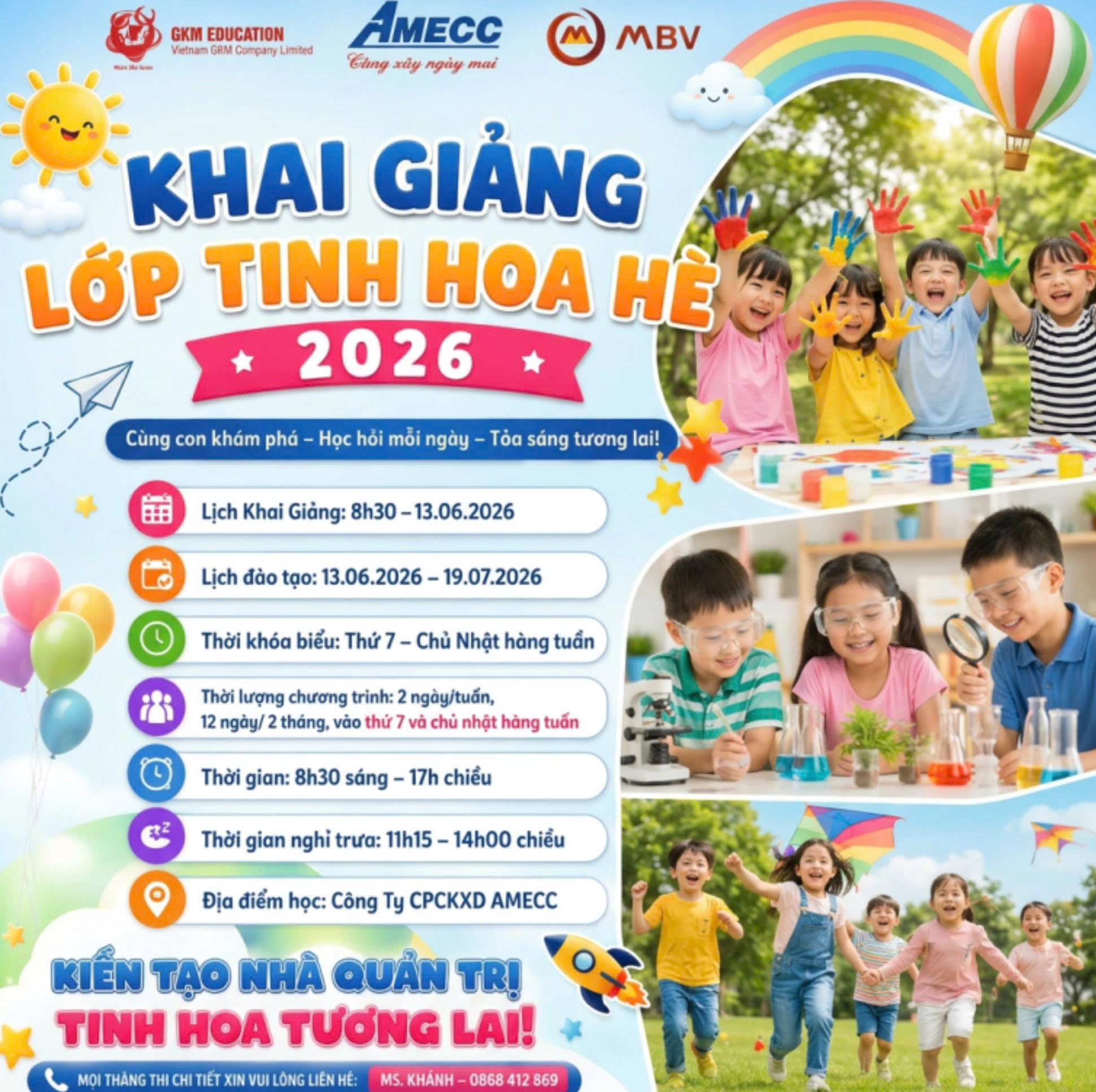 KHỞI ĐẦU HÀNH TRÌNH "KIẾN TẠO NHÀ QUẢN TRỊ TÍ HON" TẠI LỄ KHAI GIẢNG LỚP TINH HOA HÈ 2026