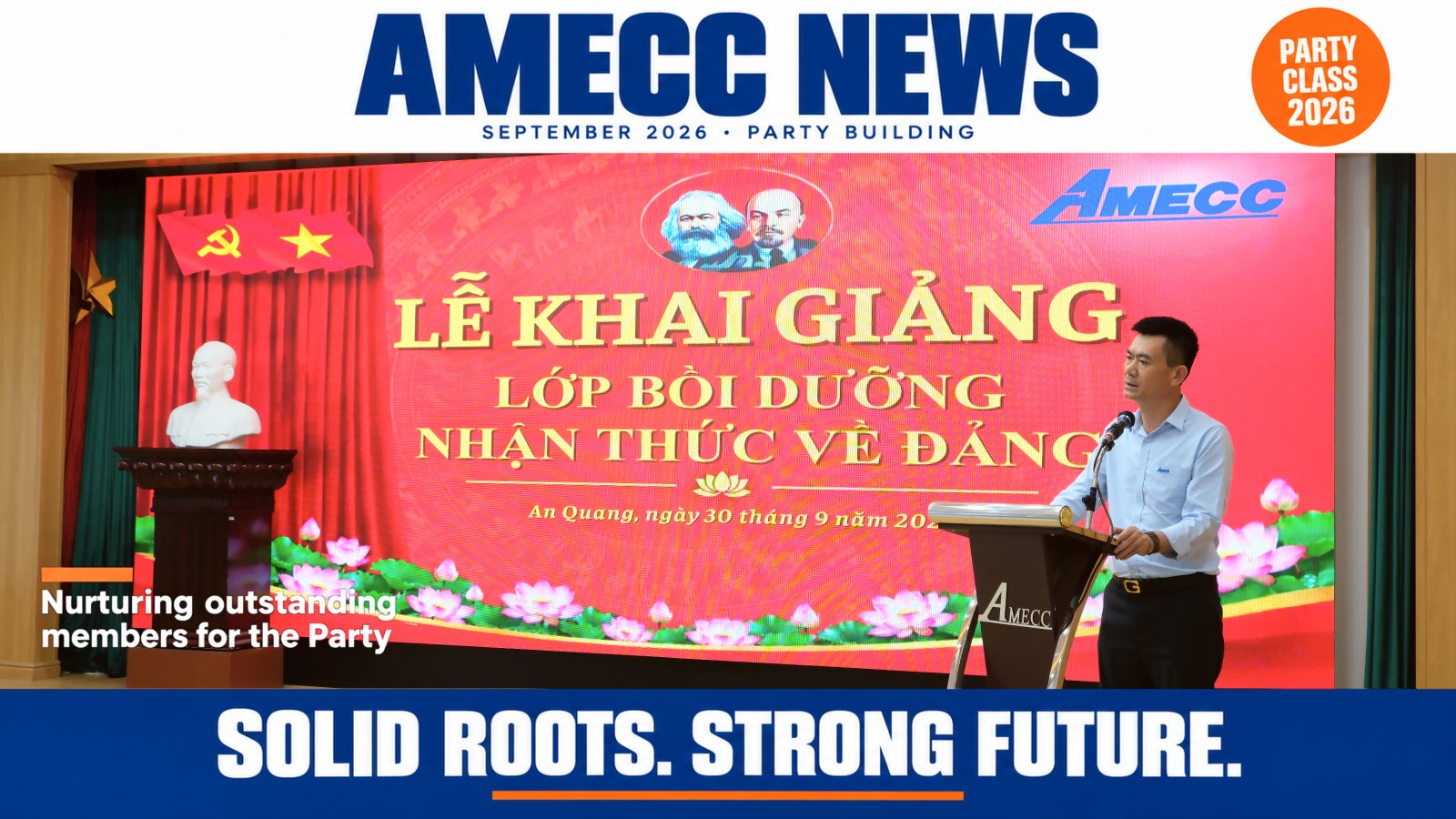 AMECC Ươm mầm lý tưởng – Vững bước tương lai: Khai giảng lớp bồi dưỡng nhận thức về Đảng năm 2026