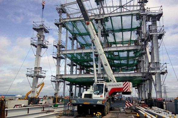 Lắp kết cấu thép nhà STG Nhà máy nhiệt điện Thái Bình 1